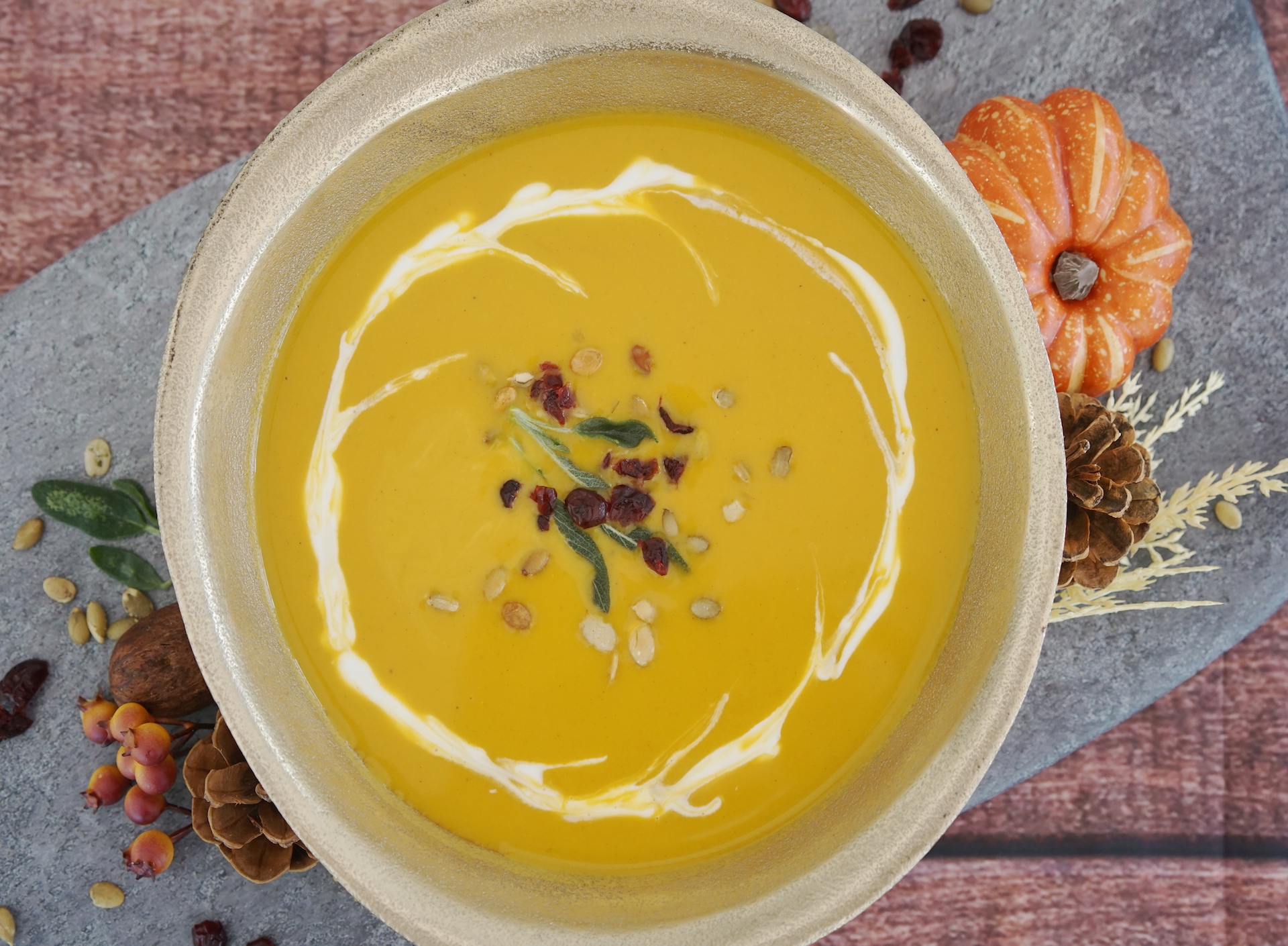 Fall Roasted Savory Pumpkin Soup