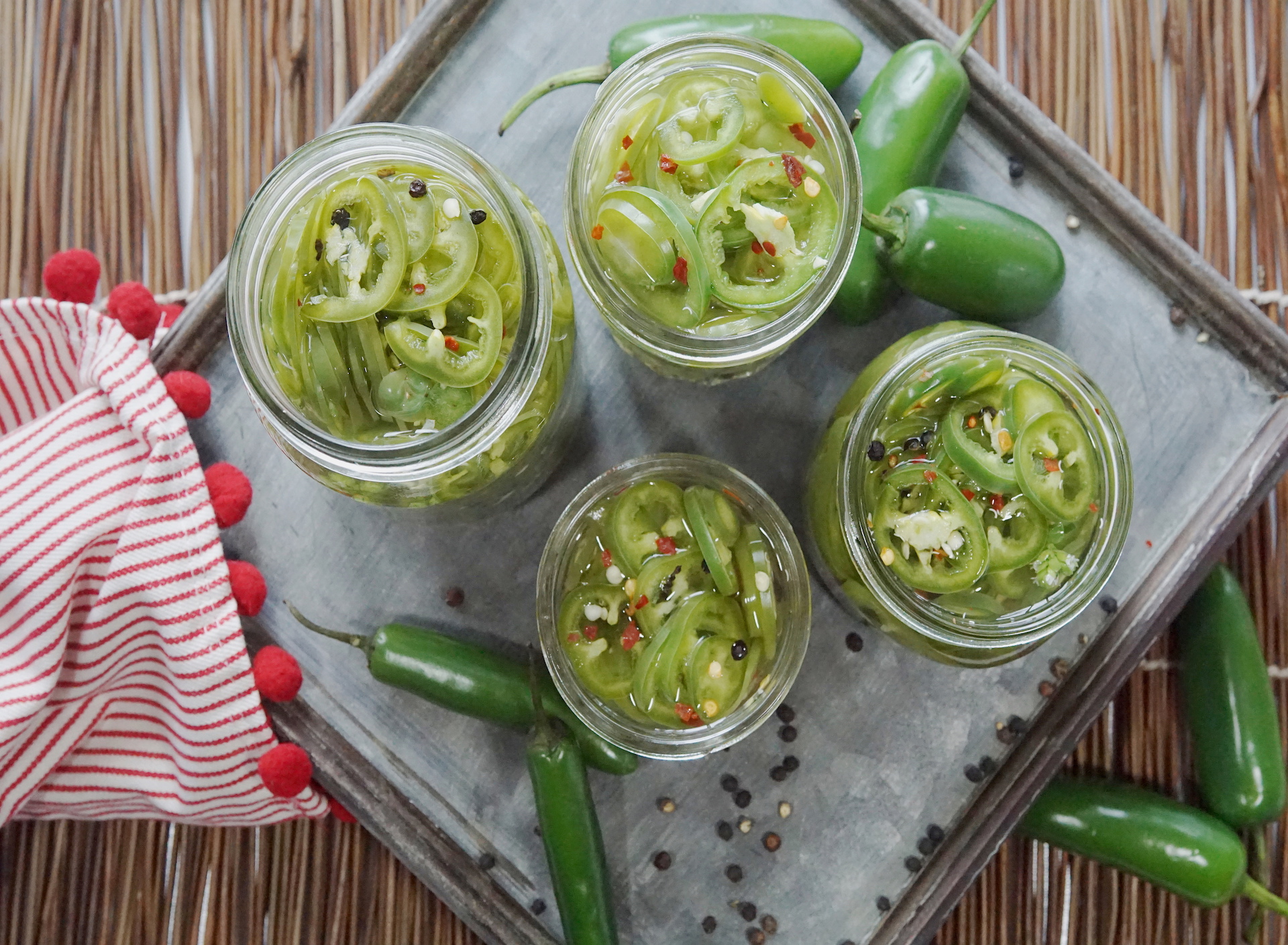 Sweet Pickled Jalapeño Peppers