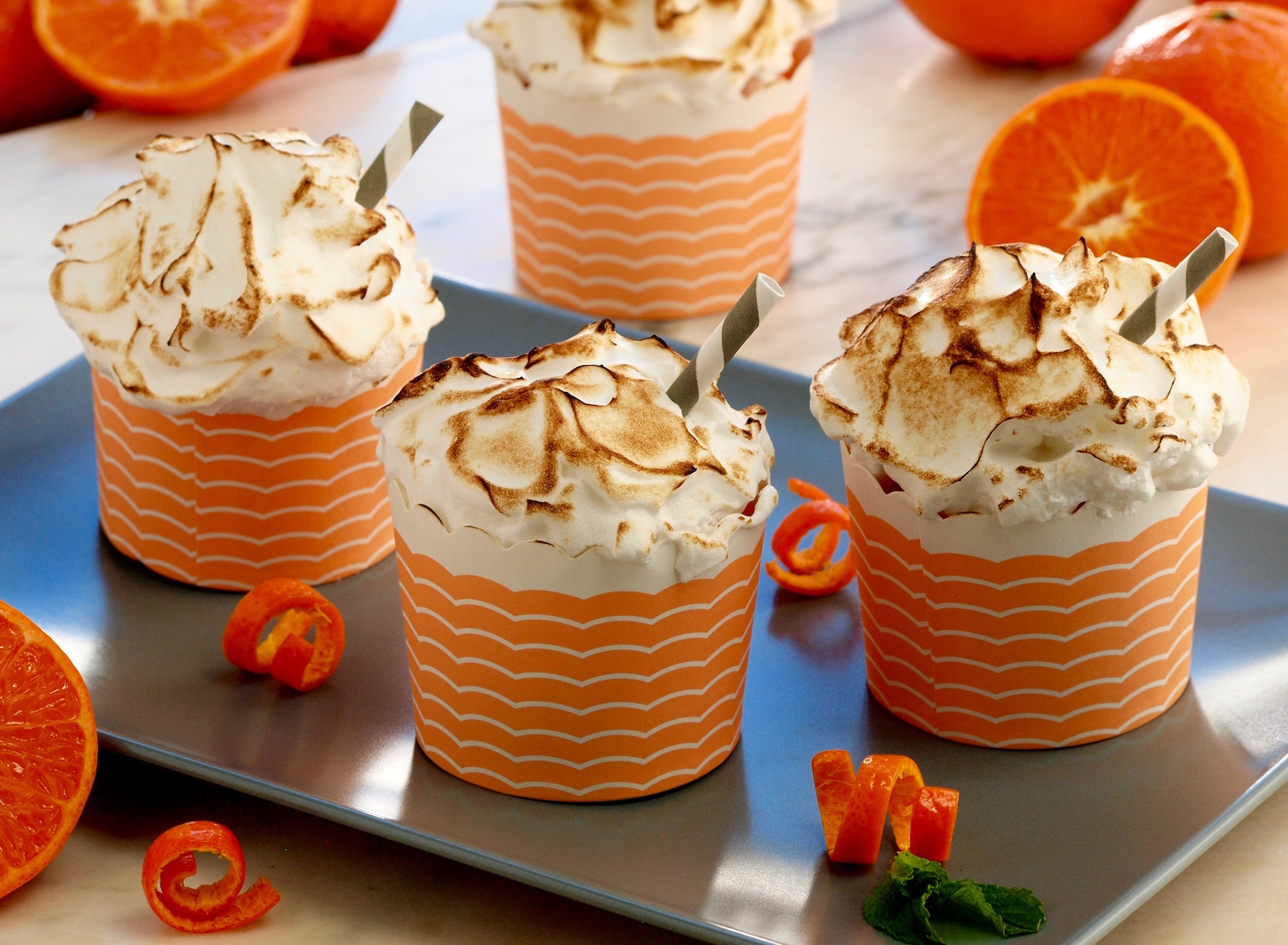 Orange Soda Float Cupcakes