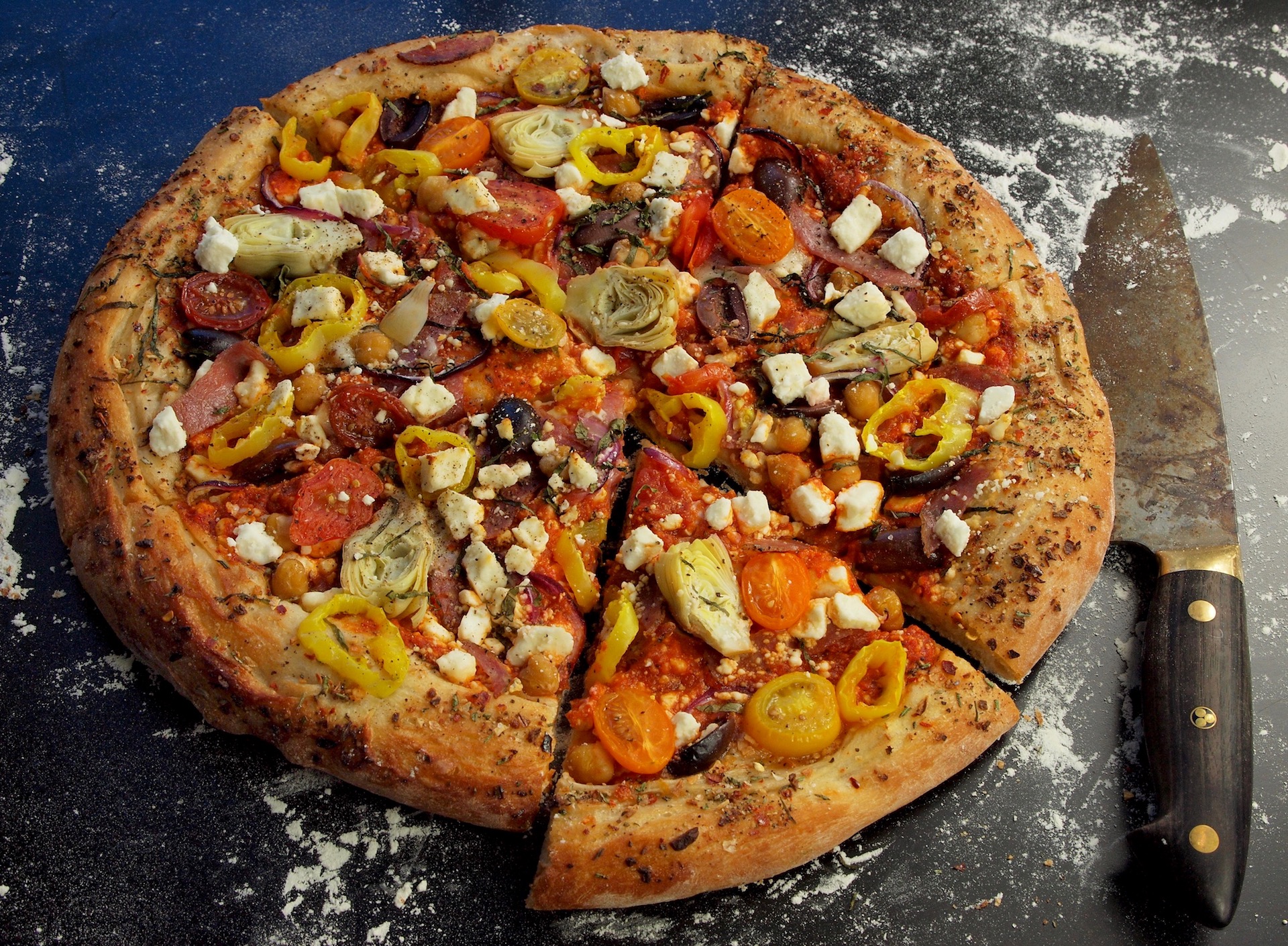Mediterranean Feta Pizza