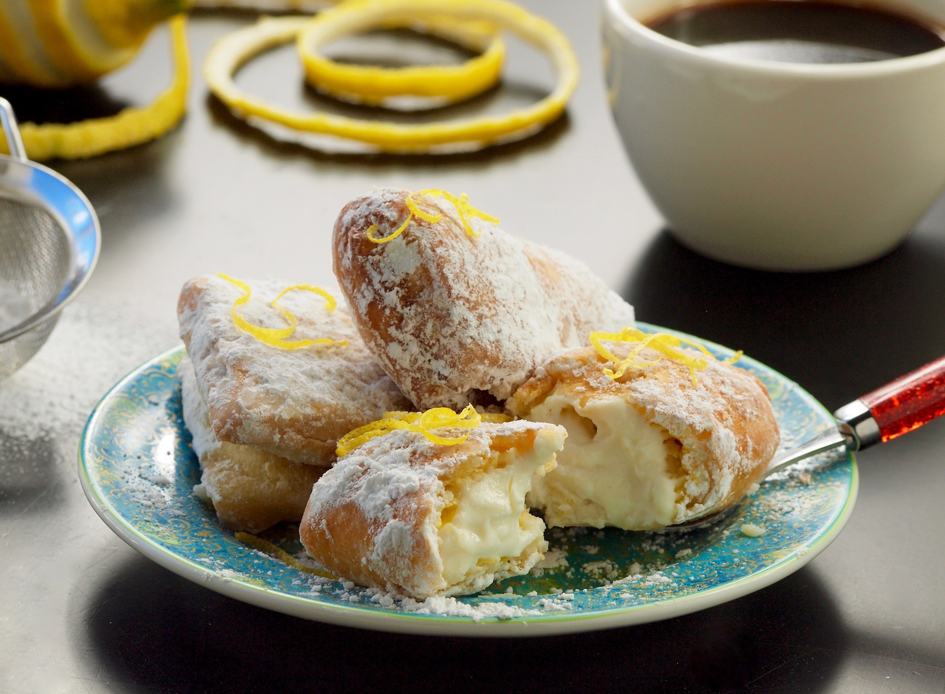 Lemony Ricotta Stuffed Beignets