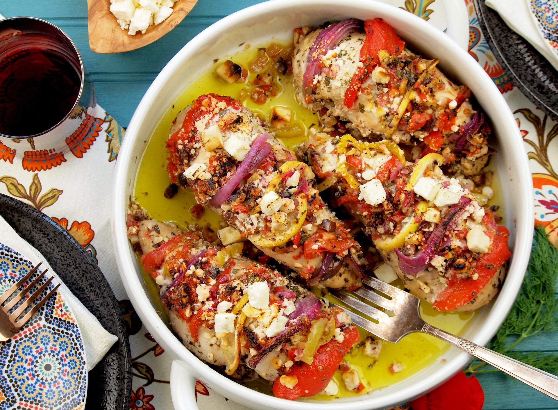 Mediterranean Stuffed Chicken