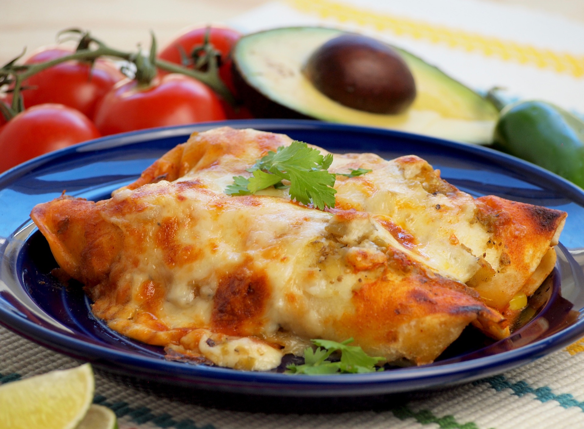 Cheesy Crockpot Chicken Enchiladas