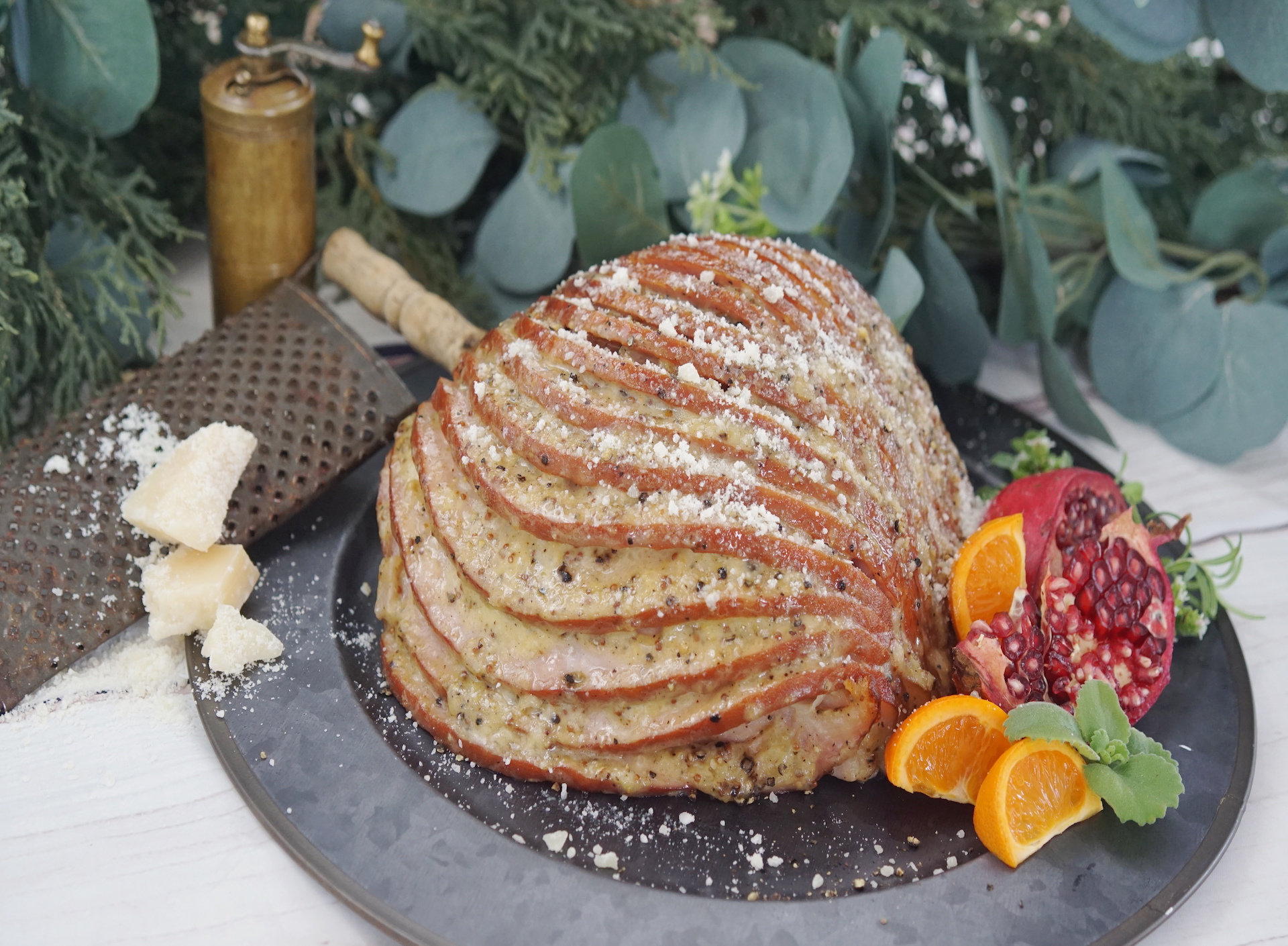 Parmesan Black Peppercorn Encrusted Ham