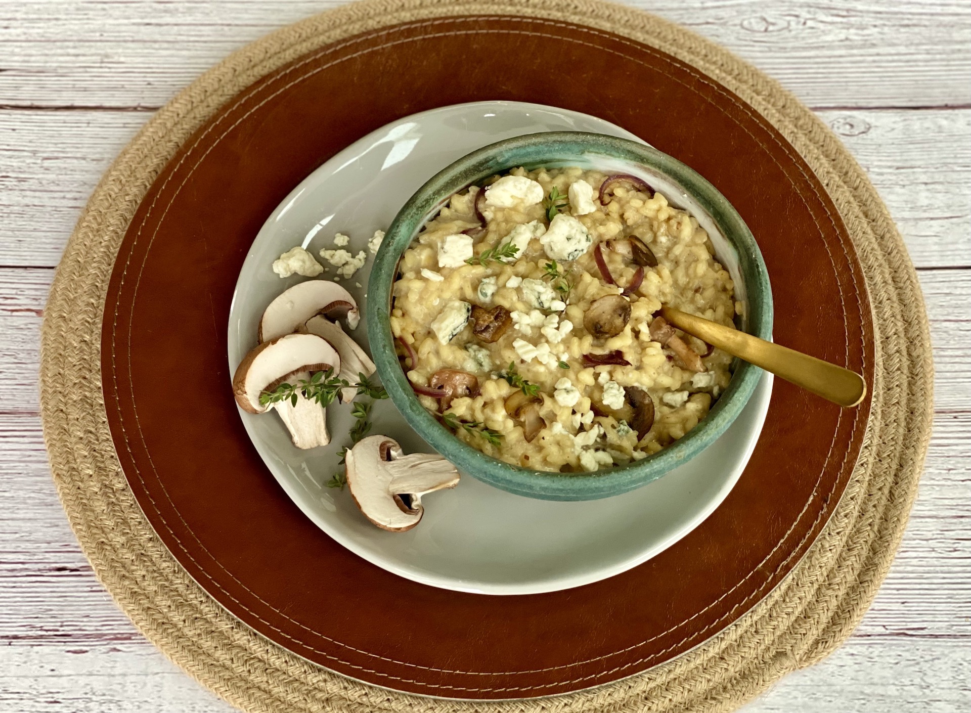 Stuffed Mushroom Risotto